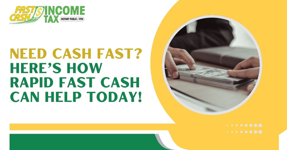 You are currently viewing Need Cash Fast? Here’s How Rapid Fast Cash Can Help Today!